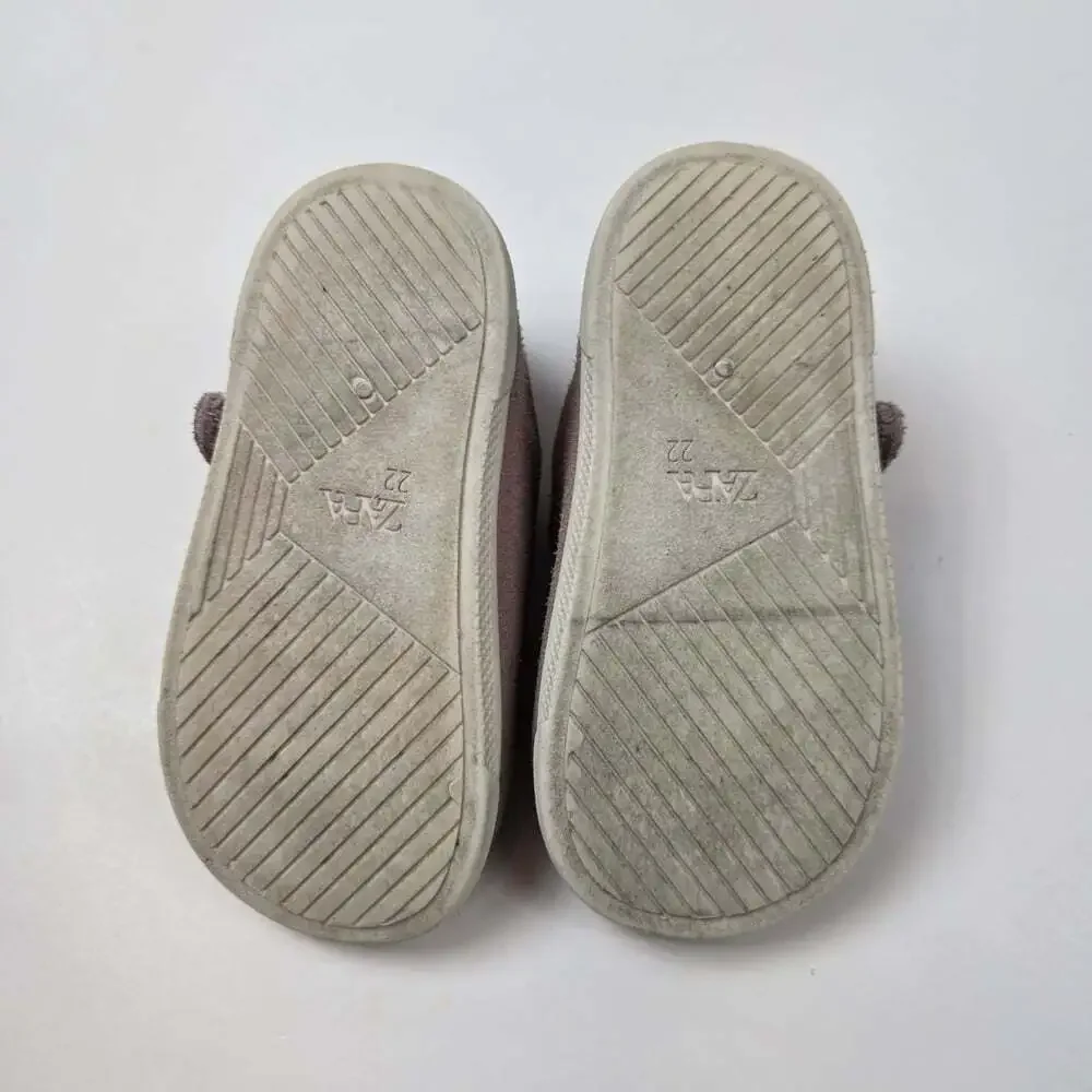 Zara Kids Pink Suede  Mary Jane Shoes Size 22 (6 US)